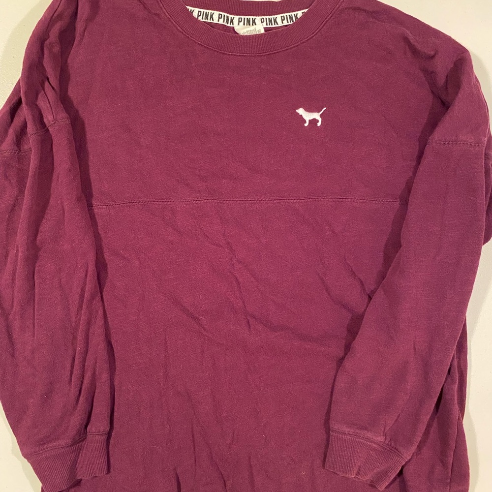Pink Brand Maroon Long Sleeve Shirt